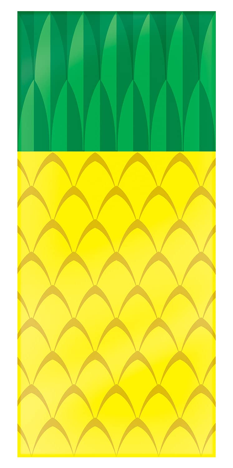 Beistle 75 Piece Tropical Treat Favor Bags - Luau Party Pineapple Cello Candy Bags With Twist Ties, Yellow/Green - Image 5